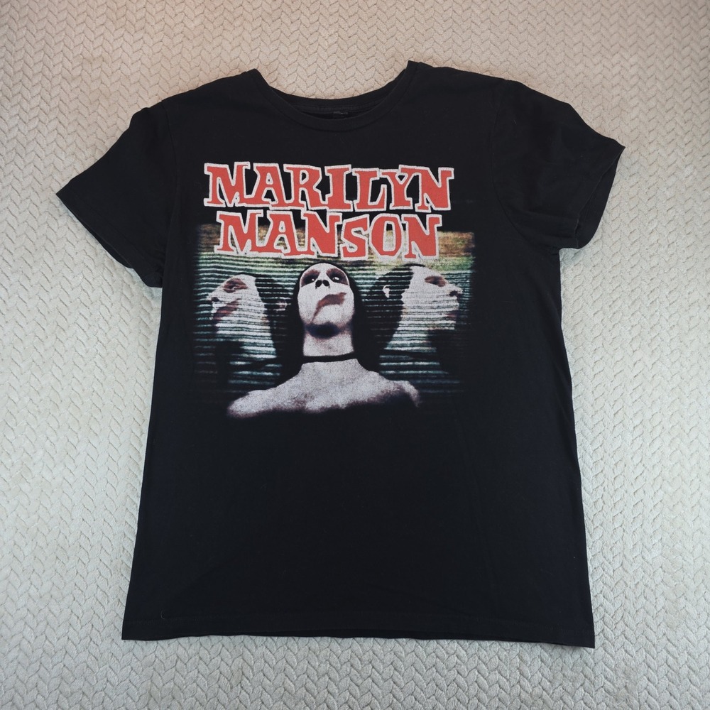 Marilyn Manson Sweet Dreams Black Graphic T-Shirt Bay Island Sportswear Medium